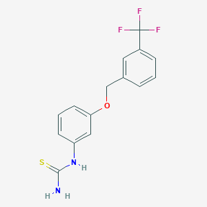 molecular formula C15H13F3N2OS B14214002 [3-[[3-(Trifluoromethyl)phenyl]methoxy]phenyl]thiourea CAS No. 832099-17-9