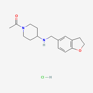 B1421403 1-{4-[(2,3-Dihydro-1-benzofuran-5-ylmethyl)amino]piperidin-1-yl}ethan-1-one hydrochloride CAS No. 1221722-13-9