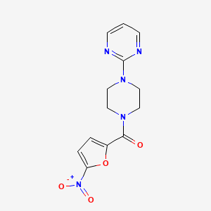 molecular formula C13H13N5O4 B14214037 (5-Nitrofuran-2-yl)[4-(pyrimidin-2-yl)piperazin-1-yl]methanone CAS No. 831203-93-1