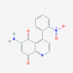 molecular formula C15H9N3O4 B14214045 6-Amino-4-(2-nitrophenyl)quinoline-5,8-dione CAS No. 824405-23-4