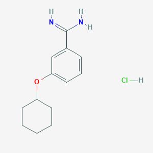 molecular formula C13H19ClN2O B1421406 3-(环己氧基)苯-1-甲酰胺盐酸盐 CAS No. 1221722-89-9