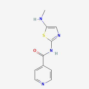 molecular formula C10H10N4OS B14214063 N-[5-(Methylamino)-1,3-thiazol-2-yl]pyridine-4-carboxamide CAS No. 828920-48-5