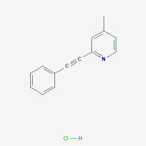 4-Methyl-2-(2-phenylethynyl)pyridine;hydrochloride