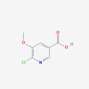 molecular formula C7H6ClNO3 B1421408 6-氯-5-甲氧基烟酸 CAS No. 915107-39-0