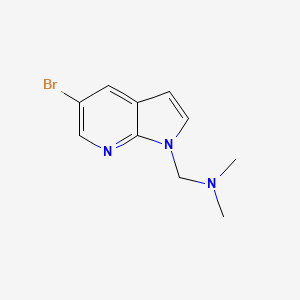 molecular formula C10H12BrN3 B14214109 1H-Pyrrolo[2,3-b]pyridine-1-methanamine, 5-bromo-N,N-dimethyl- 