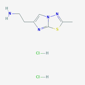B1421411 [2-(2-Methylimidazo[2,1-b][1,3,4]thiadiazol-6-yl)ethyl]amine dihydrochloride CAS No. 1268982-24-6