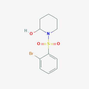 molecular formula C11H14BrNO3S B14214127 2-Piperidinol, 1-[(2-bromophenyl)sulfonyl]- CAS No. 830319-75-0