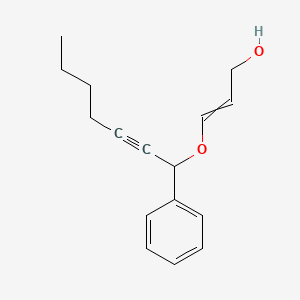 molecular formula C16H20O2 B14214129 3-[(1-Phenylhept-2-YN-1-YL)oxy]prop-2-EN-1-OL CAS No. 825628-40-8