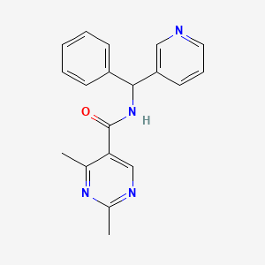 B1421414 2,4-Dimethyl-N-(phenyl(pyridin-3-yl)methyl)pyrimidine-5-carboxamide CAS No. 1380749-50-7
