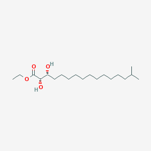 molecular formula C19H38O4 B14214178 Hexadecanoic acid, 2,3-dihydroxy-15-methyl-, ethyl ester, (2S,3R)- CAS No. 823797-41-7