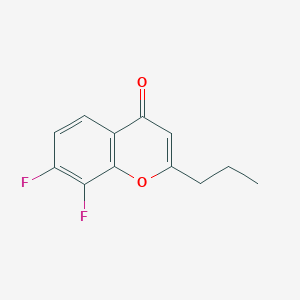 molecular formula C12H10F2O2 B14214194 4H-1-Benzopyran-4-one, 7,8-difluoro-2-propyl- CAS No. 816451-07-7