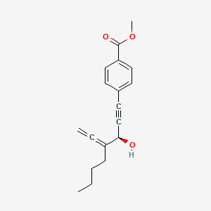 molecular formula C18H20O3 B14214209 Methyl 4-[(3R)-4-ethenylidene-3-hydroxyoct-1-yn-1-yl]benzoate CAS No. 651020-84-7