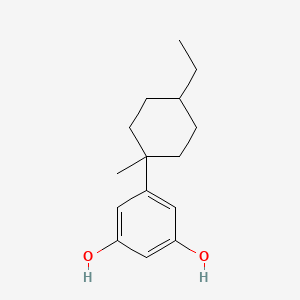 molecular formula C15H22O2 B14214260 5-(4-Ethyl-1-methylcyclohexyl)benzene-1,3-diol CAS No. 828300-32-9