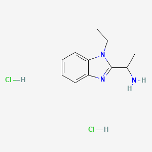 molecular formula C11H17Cl2N3 B1421427 1-(1-乙基-1H-1,3-苯并二唑-2-基)乙-1-胺二盐酸盐 CAS No. 1240528-74-8