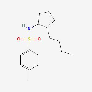 molecular formula C16H23NO2S B14214289 N-(2-Butylcyclopent-2-en-1-yl)-4-methylbenzene-1-sulfonamide CAS No. 824402-97-3