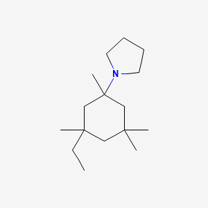 molecular formula C16H31N B14214307 Pyrrolidine, 1-(3-ethyl-1,3,5,5-tetramethylcyclohexyl)- CAS No. 685088-12-4