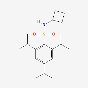 molecular formula C19H31NO2S B14214332 N-Cyclobutyl-2,4,6-tri(propan-2-yl)benzene-1-sulfonamide CAS No. 716316-27-7