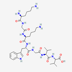 molecular formula C37H60N10O8 B14214338 L-Lysylglycyl-L-lysyl-L-tryptophylglycyl-L-valyl-L-valine CAS No. 787621-32-3