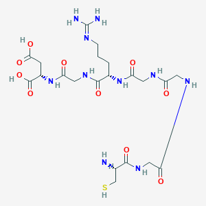 molecular formula C21H36N10O10S B14214347 L-Cysteinylglycylglycylglycyl-N~5~-(diaminomethylidene)-L-ornithylglycyl-L-aspartic acid CAS No. 800368-41-6