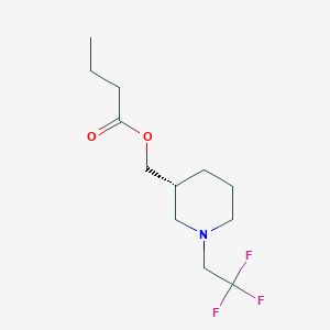 molecular formula C12H20F3NO2 B14214354 [(3R)-1-(2,2,2-Trifluoroethyl)piperidin-3-yl]methyl butanoate CAS No. 831169-64-3