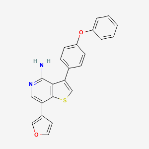 molecular formula C23H16N2O2S B14214380 7-(Furan-3-yl)-3-(4-phenoxyphenyl)thieno[3,2-c]pyridin-4-amine CAS No. 832697-36-6