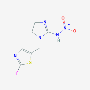 N-{1-[(2-Iodo-1,3-thiazol-5-yl)methyl]-4,5-dihydro-1H-imidazol-2-yl}nitramide