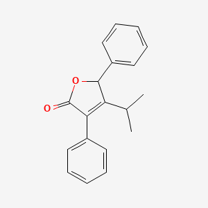 molecular formula C19H18O2 B14214403 2(5H)-Furanone, 4-(1-methylethyl)-3,5-diphenyl- CAS No. 632358-82-8