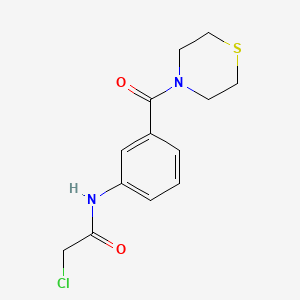molecular formula C13H15ClN2O2S B1421441 2-氯-N-[3-(硫代吗啉-4-羰基)苯基]乙酰胺 CAS No. 1221724-55-5