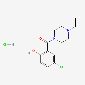 molecular formula C13H18Cl2N2O2 B1421442 4-氯-2-[(4-乙基哌嗪-1-基)羰基]苯酚盐酸盐 CAS No. 1235438-79-5
