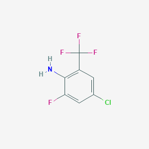 molecular formula C7H4ClF4N B1421449 4-氯-2-氟-6-(三氟甲基)苯胺 CAS No. 1235441-41-4