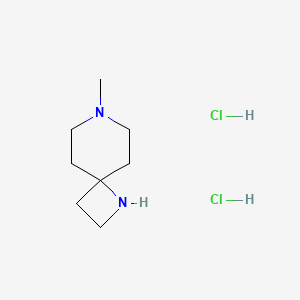 molecular formula C8H18Cl2N2 B1421450 7-Methyl-1,7-diazaspiro[3.5]nonane dihydrochloride CAS No. 1221723-89-2