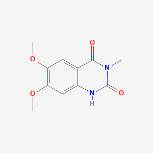 molecular formula C11H12N2O4 B1421453 6,7-二甲氧基-3-甲基喹唑啉-2,4(1H,3H)-二酮 CAS No. 20197-88-0