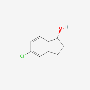 molecular formula C9H9ClO B1421475 (1R)-5-chloro-2,3-dihydro-1H-inden-1-ol CAS No. 1351630-00-6