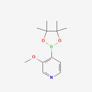 molecular formula C12H18BNO3 B1421483 3-甲氧基-4-(4,4,5,5-四甲基-1,3,2-二氧杂硼环-2-基)吡啶 CAS No. 1243312-43-7