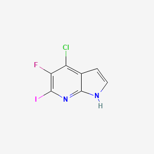 molecular formula C7H3ClFIN2 B1421484 4-氯-5-氟-6-碘-1H-吡咯并[2,3-b]吡啶 CAS No. 1228665-91-5