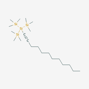 2-(Dodec-1-YN-1-YL)-1,1,1,3,3,3-hexamethyl-2-(trimethylsilyl)trisilane