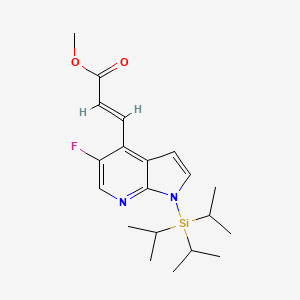 molecular formula C20H29FN2O2Si B1421485 (E)-甲基3-(5-氟-1-(三异丙基甲硅烷基)-1H-吡咯并[2,3-b]吡啶-4-基)丙烯酸酯 CAS No. 1241950-74-2