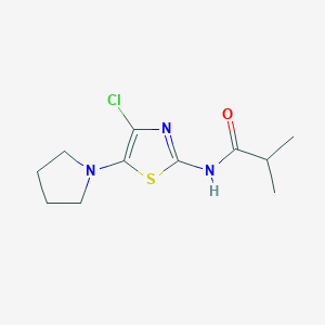 N-[4-Chloro-5-(pyrrolidin-1-yl)-1,3-thiazol-2-yl]-2-methylpropanamide