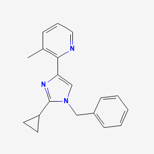 Pyridine, 2-[2-cyclopropyl-1-(phenylmethyl)-1H-imidazol-4-yl]-3-methyl-