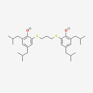 2-[3-[2-Hydroxy-3,5-bis(2-methylpropyl)phenyl]sulfanylpropylsulfanyl]-4,6-bis(2-methylpropyl)phenol