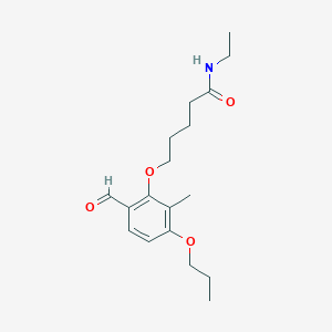 molecular formula C18H27NO4 B14214922 N-Ethyl-5-(6-formyl-2-methyl-3-propoxyphenoxy)pentanamide CAS No. 820237-83-0