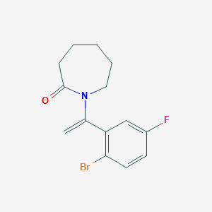 2H-Azepin-2-one, 1-[1-(2-bromo-5-fluorophenyl)ethenyl]hexahydro-