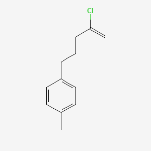 molecular formula C12H15Cl B1421500 2-氯-5-(4-甲基苯基)-1-戊烯 CAS No. 1143461-43-1