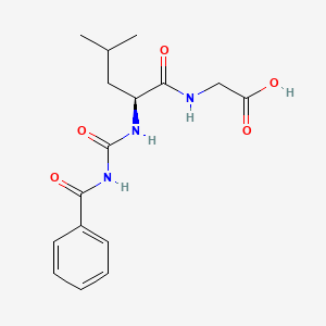 B14215015 N-(Benzoylcarbamoyl)-L-leucylglycine CAS No. 827613-03-6