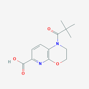 B1421504 1-Pivaloyl-2,3-dihydro-1H-pyrido[2,3-b][1,4]-oxazine-6-carboxylic acid CAS No. 1228665-93-7