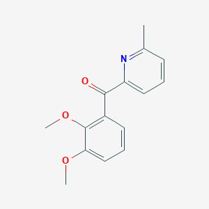 molecular formula C15H15NO3 B1421507 2-(2,3-二甲氧基苯甲酰基)-6-甲基吡啶 CAS No. 1187170-08-6