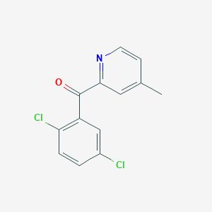 B1421509 2-(2,5-Dichlorobenzoyl)-4-methylpyridine CAS No. 1187164-01-7