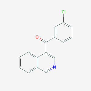 molecular formula C16H10ClNO B1421511 4-(3-氯苯甲酰)异喹啉 CAS No. 1187170-78-0
