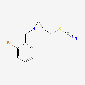 Thiocyanic acid, [1-[(2-bromophenyl)methyl]-2-aziridinyl]methyl ester