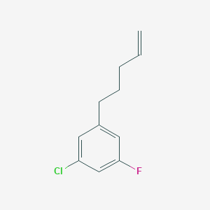 molecular formula C11H12ClF B1421514 5-(3-氯-5-氟苯基)-1-戊烯 CAS No. 1143461-46-4
